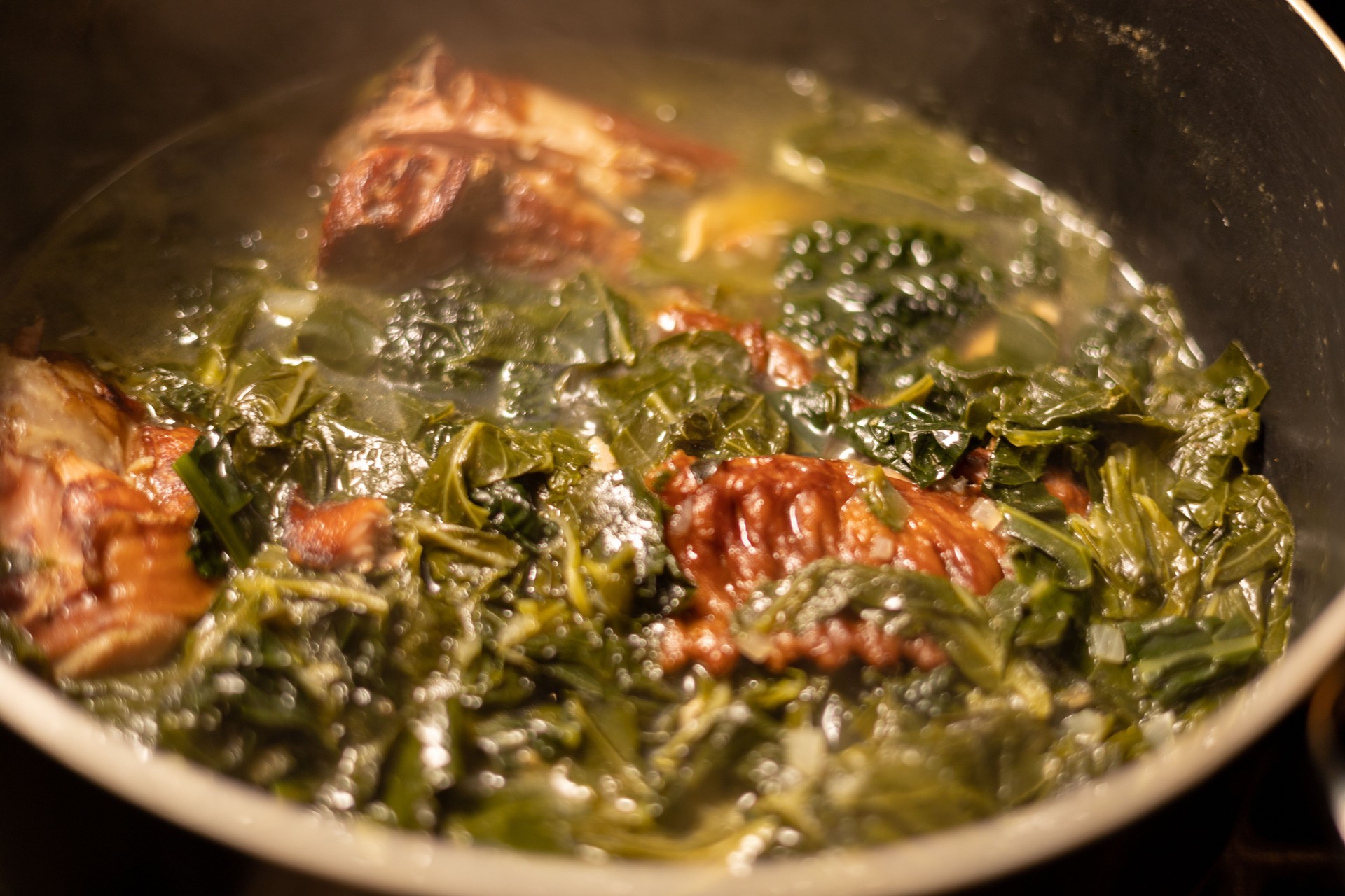 Cooked collard greens